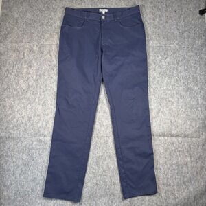 Peter Millar EB66 Pants Men's 34 x 32 Blue Chino Work Casual Golf Straight